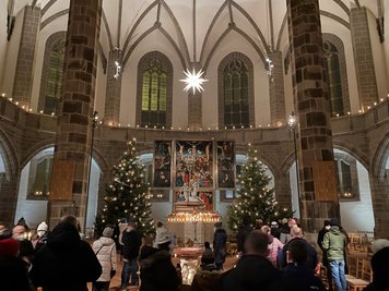 In Schneeberg wurde unter Corona-Bedingungen die traditionelle Christmette gefeiert.