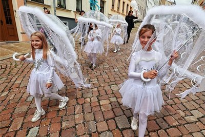 Die Meeta-Girls bereichern seit 20 Jahren viele Veranstaltungen, wie hier den Straßenfasching.