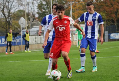 Schlicht in der Partie zwischen Hertha BSC II und FSV Zwickau im Oktober.