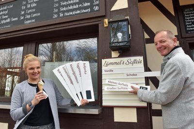 Theres und Thomas Lämmel betreiben die Parkklause im Barockgarten.