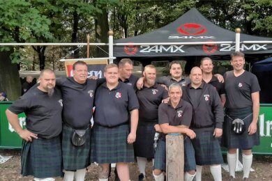 Die Mitstreiter der Mc Wechselbürger hoffen auf eine gute Platzierung zu den Highland Games. 