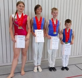Starker Nachwuchs: Luisa Tittmann, Ole Süß, Florian Mühlstädt und Felix Trommler (v.l.). 