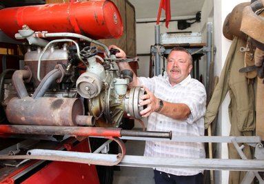 Pumpe des Museumslöschfahrzeuges