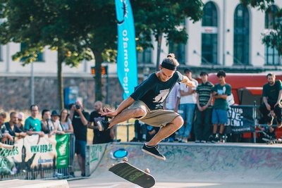 Im Konkordiapark begeisterten am Wochenende Skater von jung bis alt Hunderte Zuschauer mit ihren sehenswerten Tricks. 