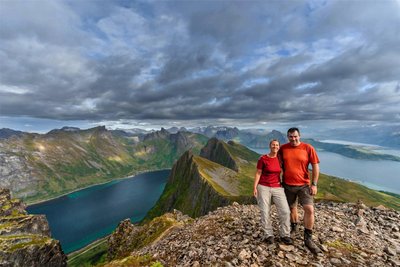 Sandra Butscheike und Steffen Mender auf der nordnorwegischen Insel Senja.