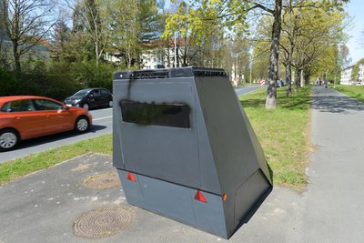 Das Blitzgerät an der Karl-Kegel-Straße/Forstweg in Freiberg wurde besprüht.