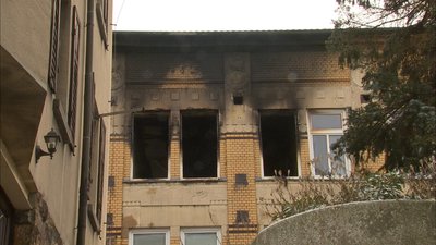 Spuren der Brandkatastrophe am Pflegeheim.