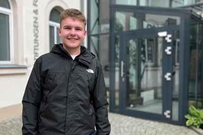 Paul Herklotz (20) aus Halsbrücke macht an der TU Bergakademie Freiberg eine Ausbildung zum Verwaltungsfachangestellten.