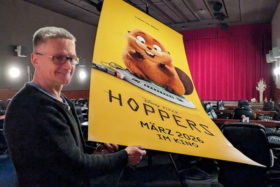 In seinem Gelenauer Clubkino zeigt Sven Kruppa auch den neuen Film Hoppers.