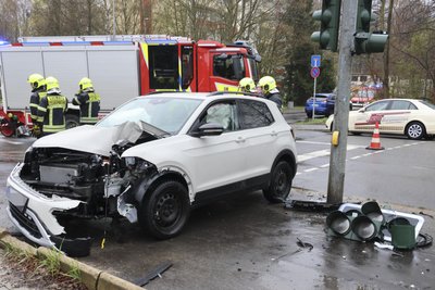Auch die Feuerwehr war an der Leipziger Straße in Chemnitz im Einsatz.
