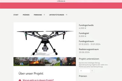 Das Gornauer Projekt auf der Crowdfundig-Plattform „99 Funken“ im Internet. Screenshot