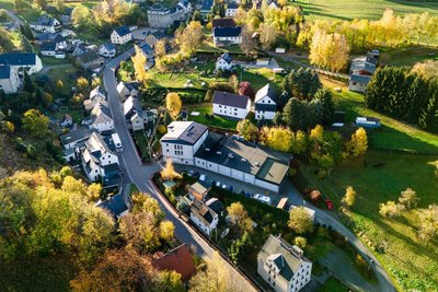 Der Stammsitz der Bäckerei Göpfert im erzgebirgischen Krumhermersdorf.