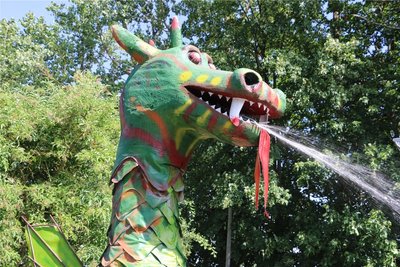 Jetzt spuckt der Drache wieder gut Wasser.