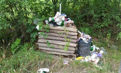 Seit Monaten türmt sich der wilde im Rümpfwald. Foto: Steffen Heber