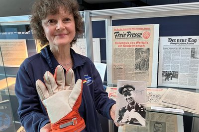 Romy Mothes hat die Sonderausstellung „Juri Gagarin“ gestaltet.