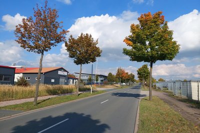 Mit der Ruhe wird es auf der Straße durch das Gewerbegebiet Plauen/Neuensalz bald vorbei sein. Über diese Straße rollt ab Montag der Umleitungsverkehr.