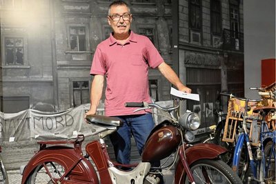 Bernd Schneider aus Dresden mit seiner SR-Peng. 
