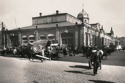 Die Chemnitzer Markthalle um 1930. 
