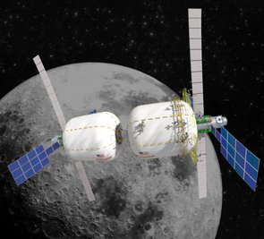 Aufblasbares Bigelow-AerospaceModul mit viel Platz. 