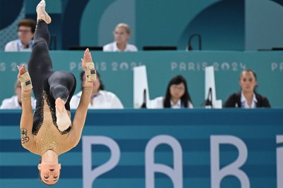 Für Pauline Schäfer-Betz, Schwebebalken-Weltmeisterin von 2017, ist Olympia in Paris schon wieder vorbei.