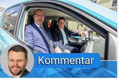 Der neue Vizelandrat Stadtchef Steffen Zenner (links) mit Landrat Thomas Hennig. 