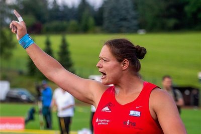 Christina Schwanitz genoss die Atmosphäre beim Heimspiel in vollen Zügen. 