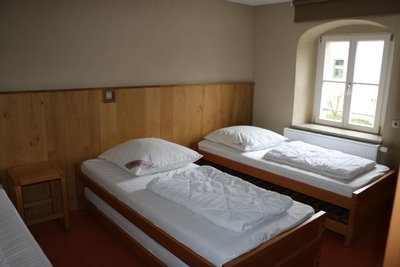 Eines der Schlafzimmer im Rüstzeitheim.