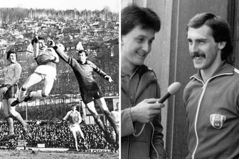 80 Jahre Erzgebirge Aue: Die Mitgliedsnummer 9500 gehört einer Wismutlegende - Harald Mothes in der Luft und am Mikrofon: Eine gute Figur hat die Wismut-Legende immer gemacht – ob auf oder neben dem Platz.
