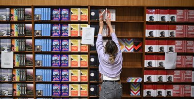 Die S. Fischer Verlage sind auf der Frankfurter Buchmesse stark präsent. (Archivbild)