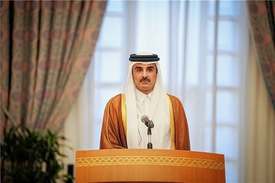 Der Emir von Katar, Tamim bin Hamad al-Thani. 