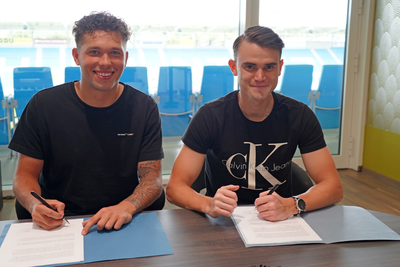 Lukas Knechtel und Riccardo Grym (r.) spielen künftig für den CFC.