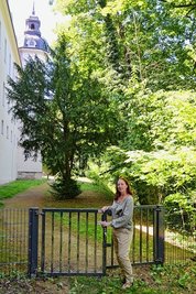 Geschäftsführerin Patrizia Meyn will den Rundweg hinter dem Schloss erschließen. 