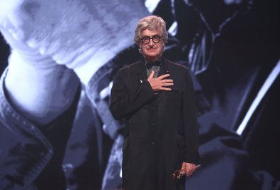 Wim Wenders auf der Bühne.