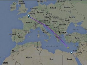 Auf der Internetseite Flightradar24 ist die Flugroute bis zum Abbruch der Kommunikation nachgezeichnet.
