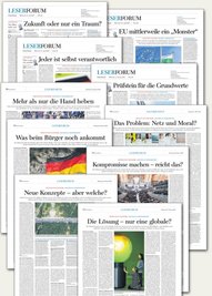  Großes Echo im Leserforum der "Freien Presse". 