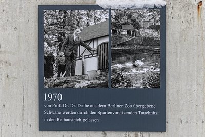 Um diese Schautafel im Thumer Tiergehege geht es: Anlass zur Kritik gibt der Begriff Berliner Zoo. 