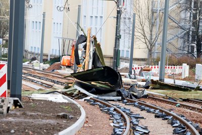 Das Unwetter hinterlässt seine Spuren in Chemnitz.