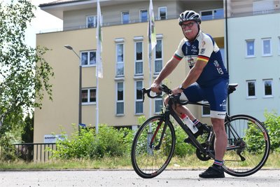 Organisiert zum zweiten Mal die Radsportveranstaltung „Rund um die Hohe Esse“ in Halsbrücke: Hobbyradler Hartmut Kern aus Freiberg.