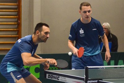 Maik Barthold (links) und Marc Raithel bezwangen das Spitzendoppel der Gäste.
