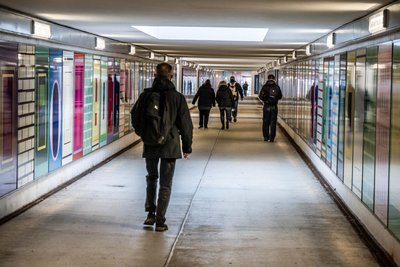 Der Fußgängertunnel am Bahnhof in Flöha gilt als gefährlicher Ort.