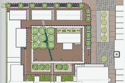 Der Lageplan des künftigen Marktplatzes. 