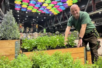 800 Kräuter aus Italien für Messe in Chemnitz - Gärtner Steffen Uhlig hat Kräuter aus Italien für die Messe geholt.