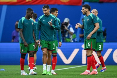 Vor dem Spiel: Portugals Cristiano Ronaldo aus nächster Nähe.