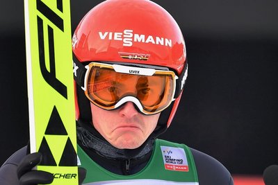 Hat schon bessere Zeiten erlebt: der Breitenbrunner Skispringer Richard Freitag von der SG Nickelhütte Aue. Am 14. August wird er 30 Jahre alt. 