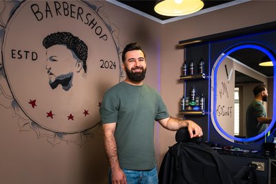 Rebar Mahmood ist Inhaber des Barbershops in Marienberg.