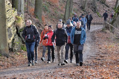 Die Silvesterwanderung des Vereins HFBHK führte vom Waldparkplatz Kleinwaltersdorf zum Churprinz nach Großschirma.