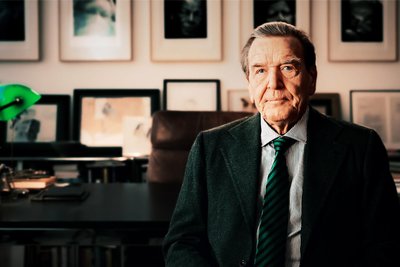 Altkanzler Gerhard Schröder (SPD) hier bei einem Fernseh-Interview. Er wurde vor wenigen Tagen 80 Jahre alt.