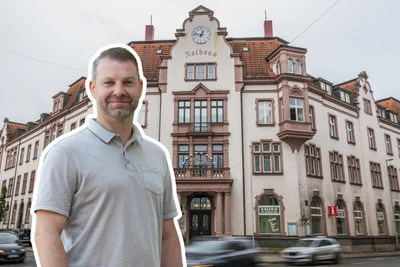 Marcus Hoffmann hat den 2. Durchgang der Oberbürgermeisterwahl in Aue-Bad Schlema gewonnen.