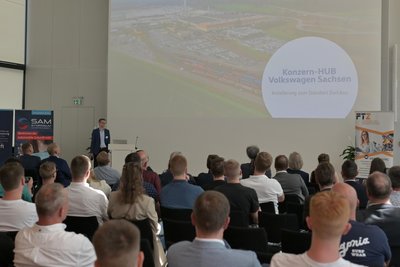 VW Sachsen-Chef Danny Auerswald bei der Präsentation am Dienstag.