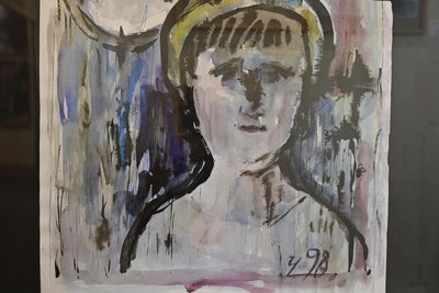 Ein Selbstporträt von Ursula Luderer aus dem Jahr 1998.